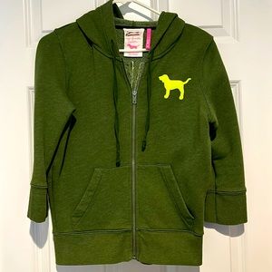 Pink army green hoodie